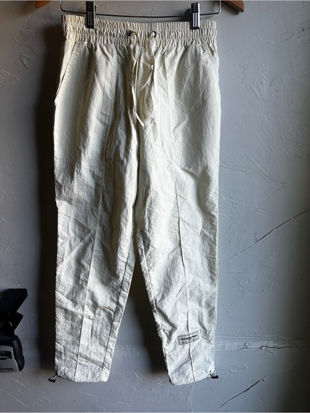 The Giving Movement Cream Nylon Cargo Jogger Pants Sustainable Utility Travel S